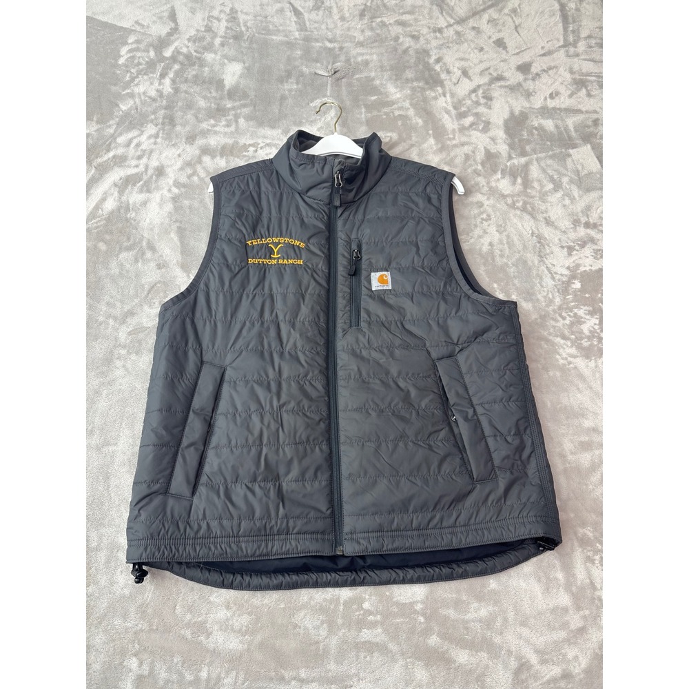 Carhartt Rain Defender Yellowstone Dutton Ranch Vest Gray OV2286-M Mens Large